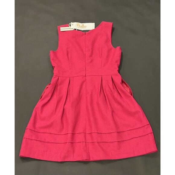 Anthropologie Tulle NEW Dress Women’s Size L Wool Blend Red Burgundy - Picture 5 of 11